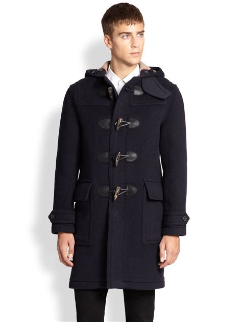 burberry winter coat men's|men's burberry duffle coat.